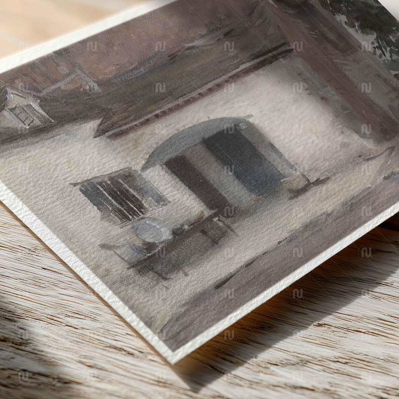 Horizontal 4x5 Ratio Poster Mockup with Hahnemuhle German Etching Paper Texture Detail, 8x10 PSD