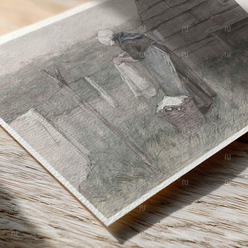 Horizontal 4x5 Ratio Poster Mockup with Hahnemuhle German Etching Paper Texture Detail, 8x10 PSD