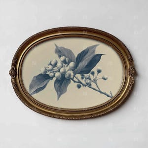 Horizontal DIN A Oval Gold Frame Mockup, Landscape 5x7 Ratio Ornate Wall Art, Smart Object