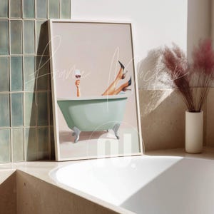 2x3 Ratio Bathroom Frame Mockup: Vertical Print, Tiles Scene (PSD Smart Object)