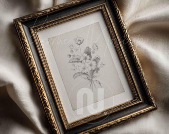 Din A  Ratio Close Up Detail Frame Mockup: Flat Lay Vertical Frame, PSD Smart Object