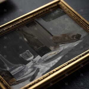 Horizontal Din A Frame Mockup PSD 5x7 Ratio Classic Gold Flat Lay Smart Object PSD