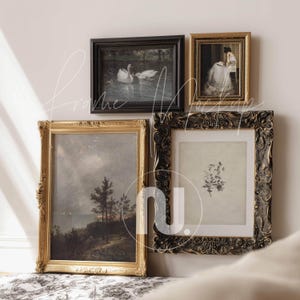 4x5 Ratio Set of 4 Vintage Frame Mockups:  Perspective Elegant Mockups, PSD (Digital Download)