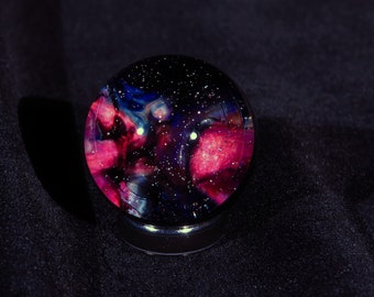 Galactic Nebula Red Pillar Space Glass Marble