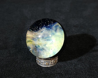 Deep Sulphur Nebula Space Glass Marble
