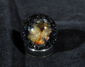Micro Cosmos Dust Puff Space Glass Marble