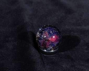 Nebula in a Star Cluster Space Glass Marble