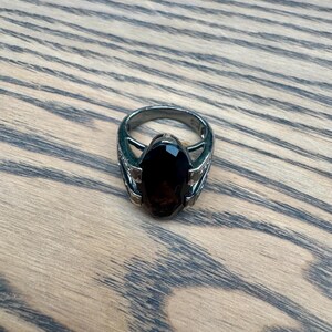 Smoky Quartz Ring | Natural Brown Quartz Crystal Ring | Boho Statement Ring | Healing Crystal Jewelry | Gift for Her