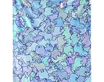 Hippo Throw Soft Flannel Blanket, Warm Lightweight Cozy Gifts for Girls Boys