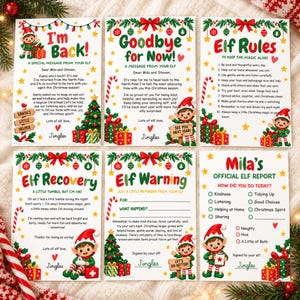 Redigerbart julbokstäverpaket, digital nedladdning, Canva-mall