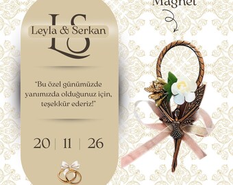 Kişiselleştirilebilir Digital Hediyelik Kart | Nişan & Düğün için Elegant Krem Tasarım | Canvas Şablon 5×5 cm