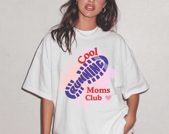 Cool Moms Running Club Shirt Damen, Run T-Shirt Oversize, Sport Lover Geschenk, Sportliches Graphic Tee, Laufsport Outfit Damen