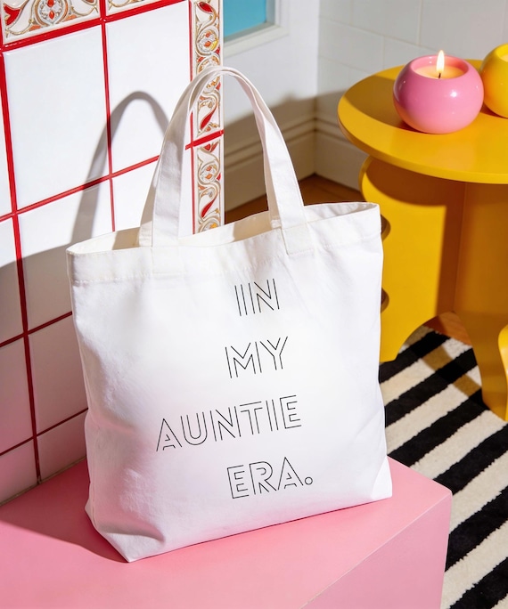 In My Auntie Era Jute Tote Bag, Aunt Gift, Geschenk Tante, Stoffbeutel, nachhaltig