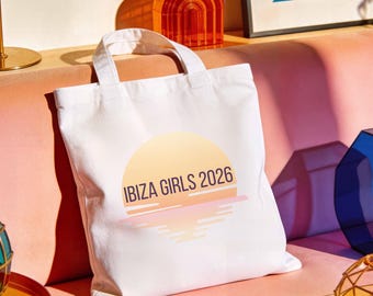 Ibiza Girls Tasche Personalisiert, Bride Crew Tote Bag 2026, JGA Geschenk Braut, Junggesellinnenabschied Tasche personalisiert, Girls Trip