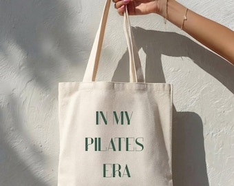 In My Pilates Era Tote Bag, Pilates Geschenk für Frauen, Sport Shopper, Pilates Studio Tasche, Yoga und Meditation