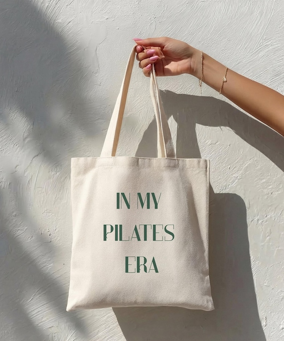 In My Pilates Era Tote Bag, Pilates Geschenk für Frauen, Sport Shopper, Pilates Studio Tasche, Yoga und Meditation