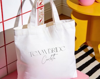 Team Bride Tasche Personalisiert, JGA Geschenk Braut, Hochzeit Tasche personalisiert, Junggesellinnenabschied