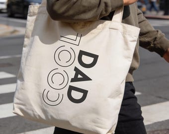 Cool Dad Tote Bag, Father's Day Gift, Geschenk zum Vatertag, Baumwolltasche für Papa, Geschenk Geburt Papa