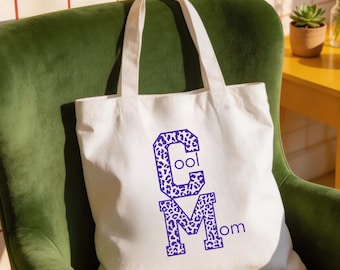 Cool Mom Tote Bag, Geschenk für Mama, Geschenkidee Mutter, Tasche zum Muttertag, Beste Mama, Baumwolltasche nachhaltig, Animalprint