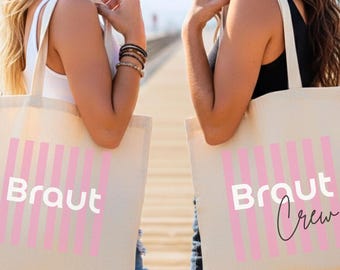 Braut Tasche personalisiert, JGA Tasche Bride, Hochzeit Tasche mit Name, Bridal Tote bag, Geschenk Braut Junggesellinnenabschied