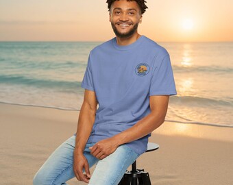 Coastal Beach Shirt: Hooked & Salty Retro Ocean Tee