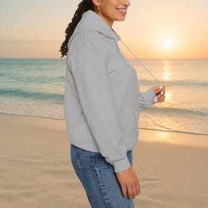 Retro Salty Beach Vibes Hoodie: Unisex Cotton-Poly Blend Pullover image 6