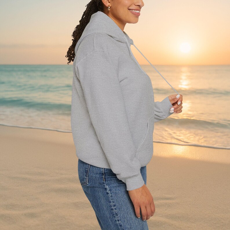 Retro Salty Beach Vibes Hoodie: Unisex Cotton-Poly Blend Pullover image 6