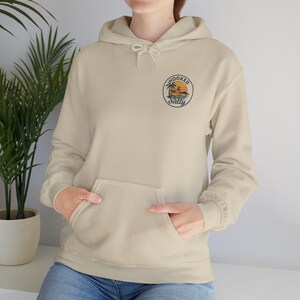 Retro Salty Beach Vibes Hoodie: Unisex Cotton-Poly Blend Pullover image 8