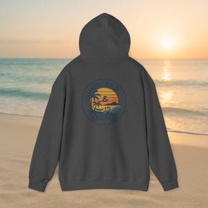 Retro Salty Beach Vibes Hoodie: Unisex Cotton-Poly Blend Pullover image 10