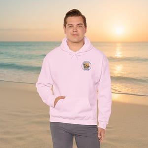 Retro Salty Beach Vibes Hoodie: Unisex Cotton-Poly Blend Pullover image 5