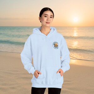 Retro Salty Beach Vibes Hoodie: Unisex Cotton-Poly Blend Pullover image 7