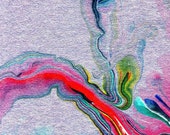 Abstract Art Print, "Streams of Color no. 6"