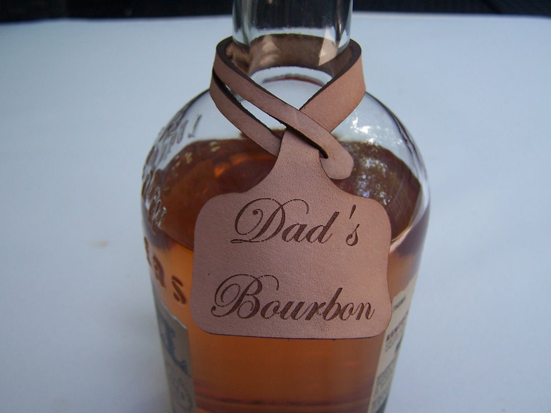 Personalized Liquor Bottle Tags leather Bottle Tag Bottle - Etsy