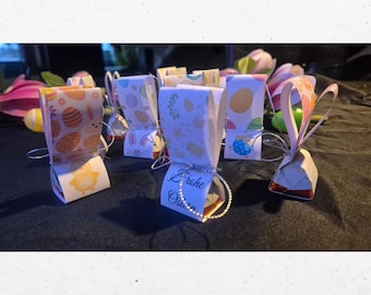 Graziosi copriorecchie a forma di coniglietto pasquale per Ferrero Küsschen – Set da 10 | Decorazione da tavola fai da te e bomboniera | Download PDF - Decorazione pasquale