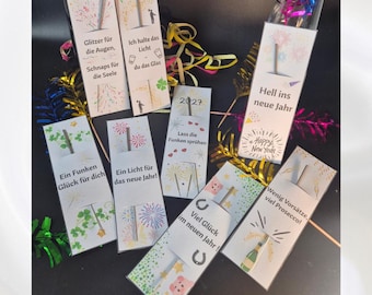 DIY 8 Colorful Sparkler Cards – Fun and Stylish Place Cards | Decoration&Party Favor | New Year's Party |For Sparklers or Light-Up Bracelets