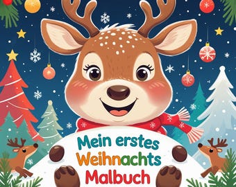 Mi primer libro para colorear de Navidad - 30 diseños sencillos - para niños de 2 a 5 años