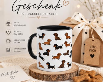 Taza de perro salchicha | Taza de café con diseño de perro salchicha | Taza de cerámica con un adorable diseño de perro salchicha | Regalo para amantes de los perros, taza de café