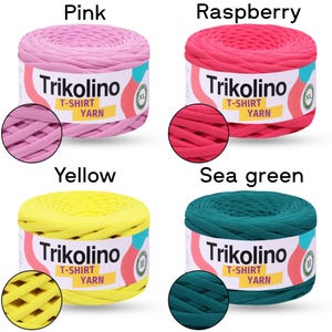 Trikolino T-Shirt Yarn, 100% Cotton, 7-9 mm Chunky Yarn, 30-120 m / 33-131 yds image 11