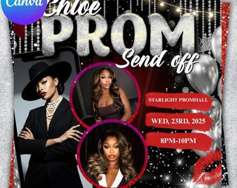 Prom Booking Flyer, Prom Szn Special Flyer, Prom Season Special Deal Flyer, Homecoming Flyer, MUA Lashes Nails Hair Braids wig Flyer, canva