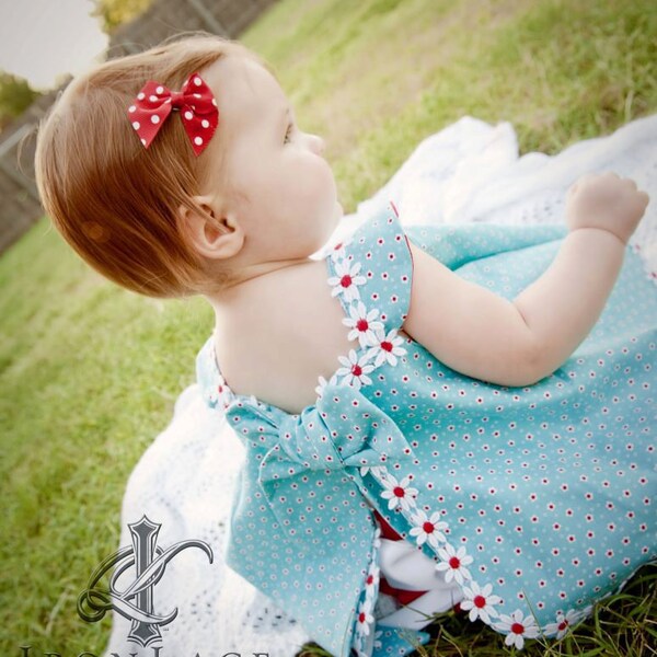 Spring Inspiration Circular Sundress & Ruffled Panties 0-3 mos,3-6 mo, 6-9mo , 9-12 mo,18 mo