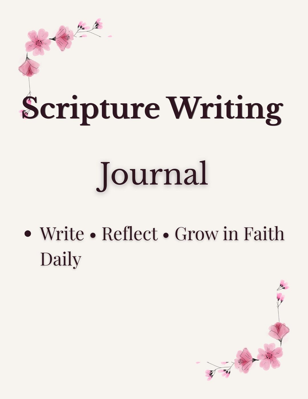 Scripture Writing Journal | Daily Bible Verse Writing Plan | Christian ...