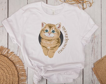 Meowsiphonia Unisexe Jersey Bella et T-shirt en toile pour l'adaptation et la sensibilisation à la misophonie Drôle Mignon Sensible au son Neurodivergent Confortable