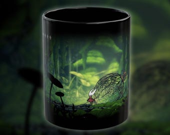 Hollow Knight Silksong Schwarze Tasse, Hornet Tasse, Videospiel Gaming Tasse, Geschenk für Gamer
