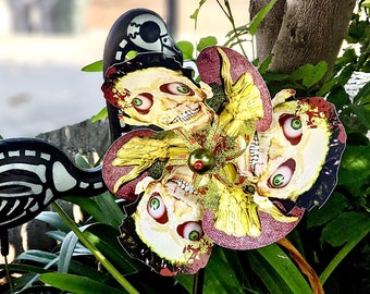 Halloween Zombie Pinwheel Wind Spinner Whirligig Windmill Fan
