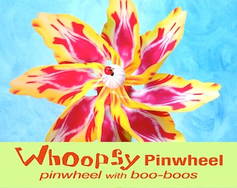 Whoopsy Yellow & Red Tulip Pinwheel