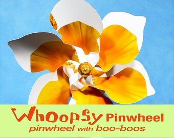 Whoopsy Funky Cut California Poppy Pinwheel