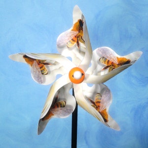 Honey Bee Pinwheel Wind Spinner Whirligig Windmill Fan