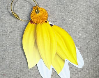 Sunflower and Daisy Luggage Tag
