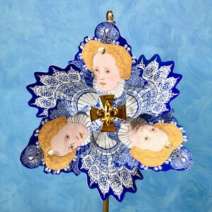 Queen Elizabeth I Pinwheel Wind Spinner Whirligig Windmill Fan