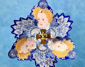 Queen Elizabeth I Pinwheel Wind Spinner Whirligig Windmill Fan